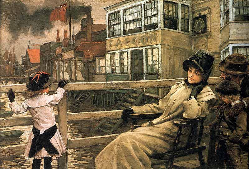 James Tissot Waiting for the Ferry oil painting picture